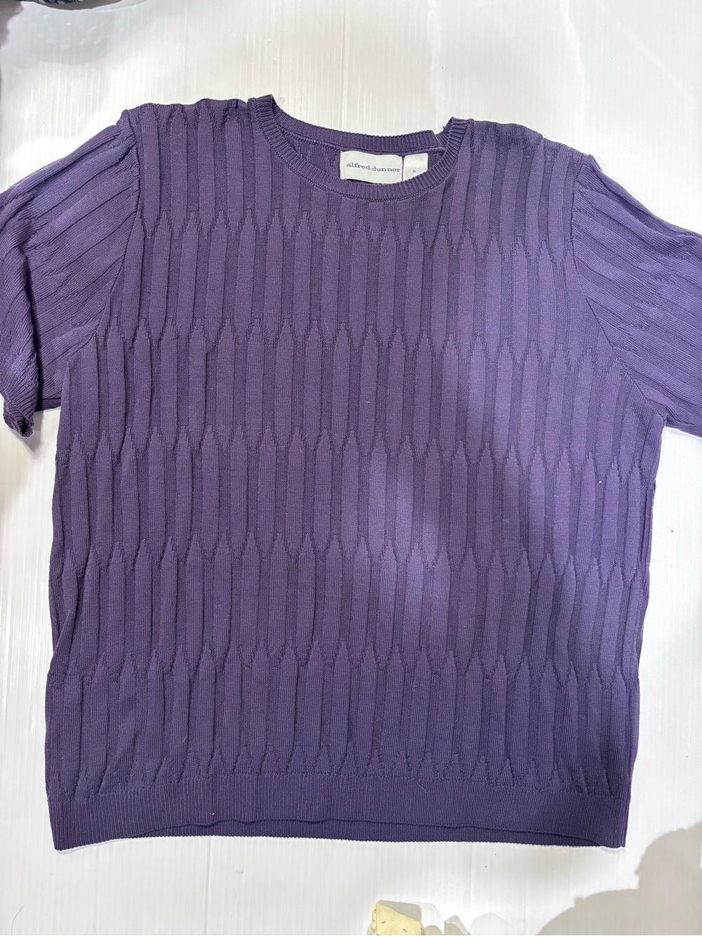 Alfred Dunner xl Short-Sleeve Sweater in Purple
